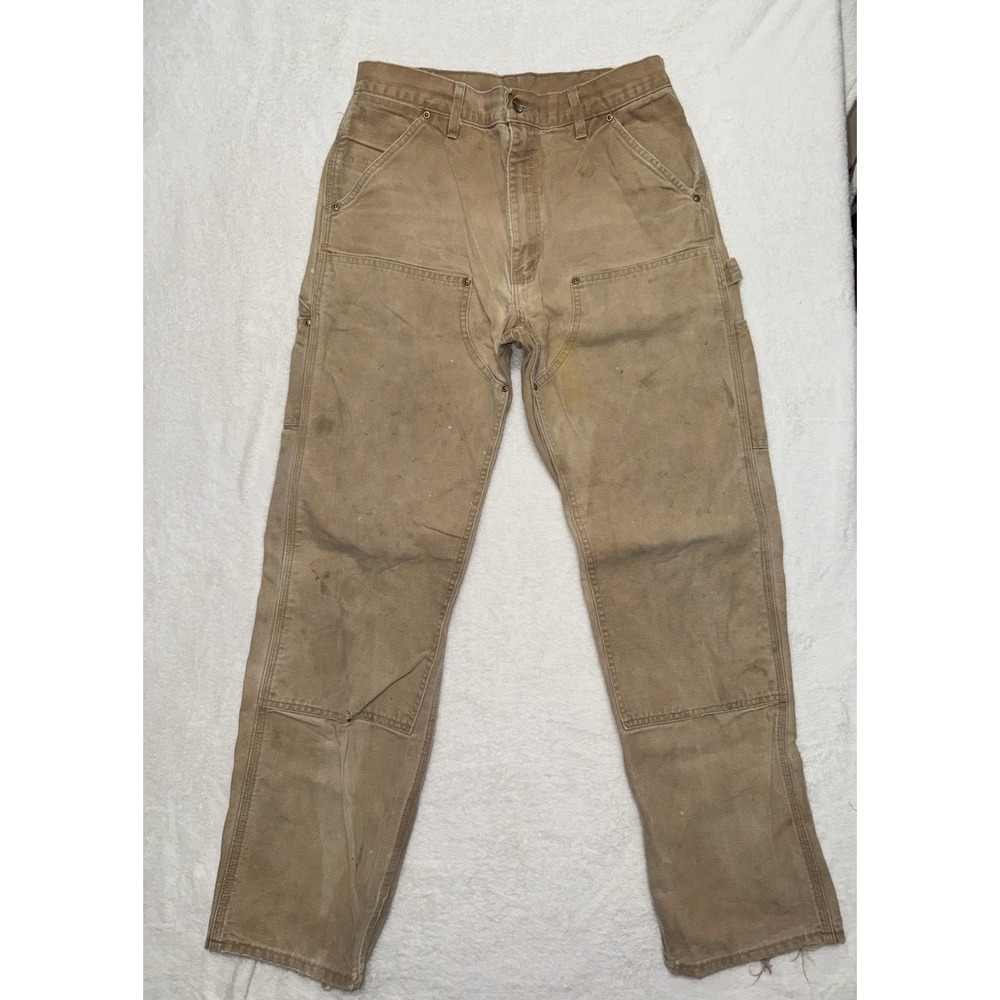 Carhartt Men's Vintage Double Knee Distressed Chore Pants Mande In The USA Sz 34